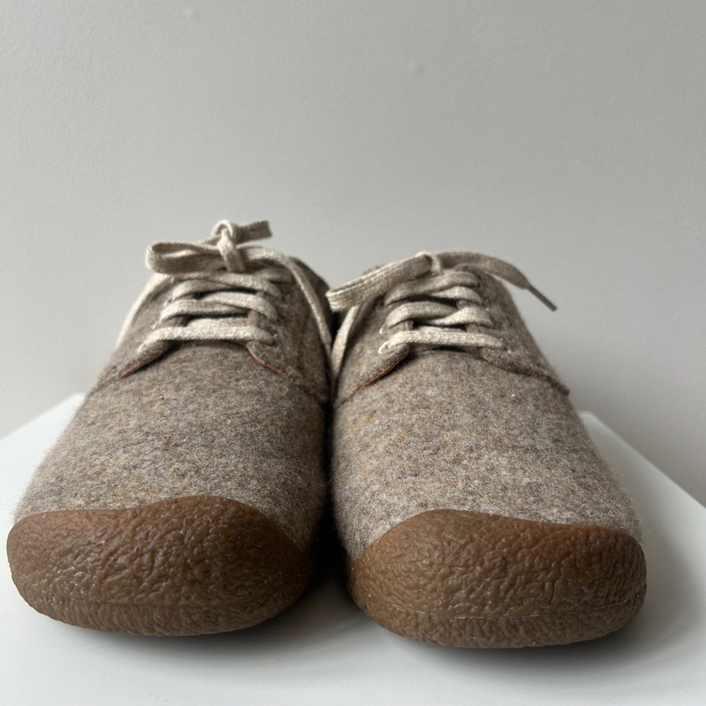 Keen Mosey Derby Mens 8.5 Tan Wool Lace Up‎ Shoes Gorpcore Outdoor Utility Cozy - Picture 3 of 12